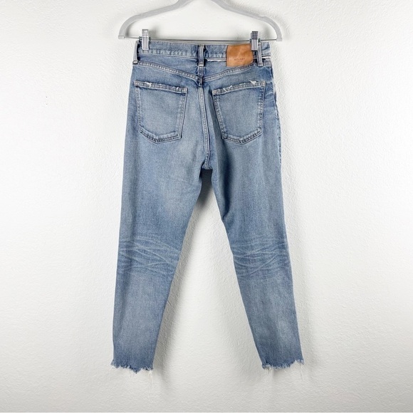 Moussy Vintage Carter Friend High Rise Waist Slim Ripped Jeans in Blue Size 25 - Picture 7 of 10